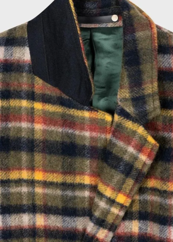 Paul Smith Coats and Jackets Recycled WoolBlend Check Overcoat Multicolour 8211 Mens