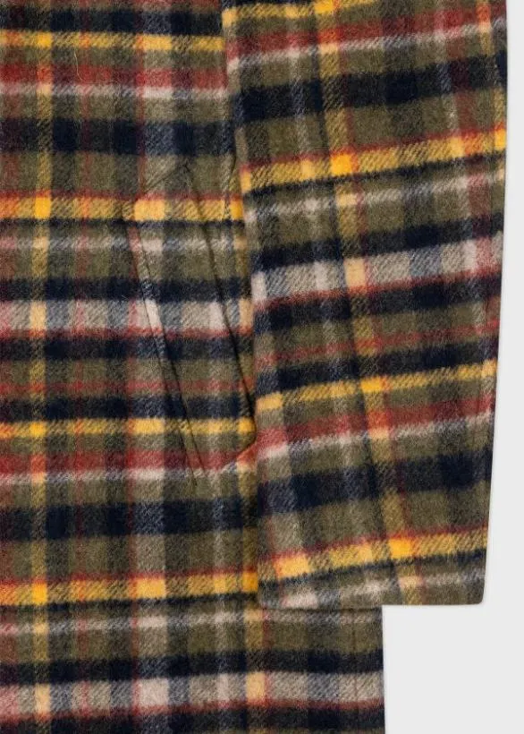 Paul Smith Coats and Jackets Recycled WoolBlend Check Overcoat Multicolour 8211 Mens