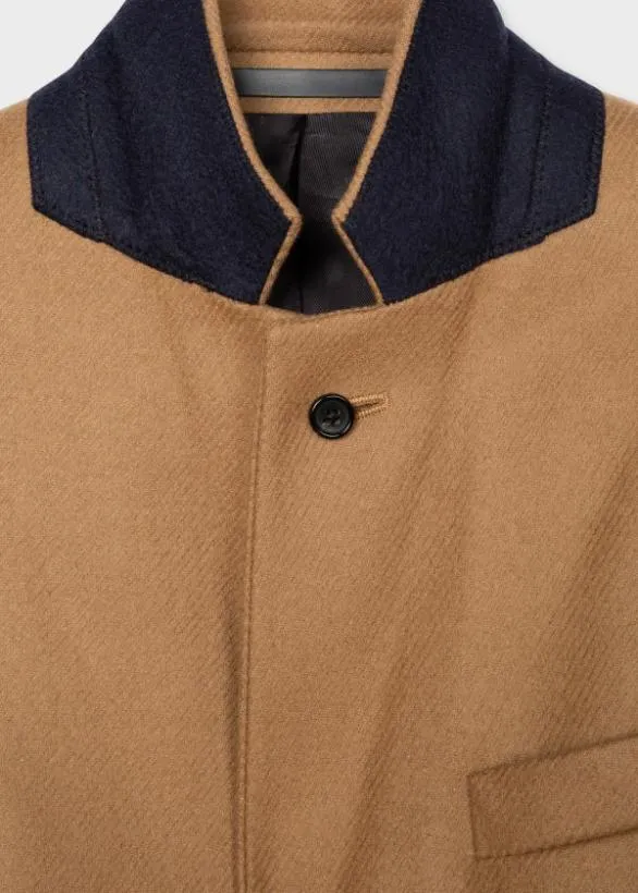 Paul Smith Coats and Jackets WoolCashmere Epsom Coat Camel 8211 Mens