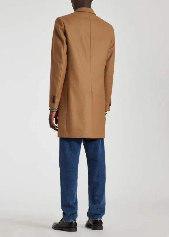 Paul Smith Coats and Jackets WoolCashmere Epsom Coat Camel 8211 Mens