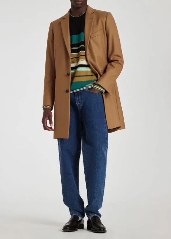 Paul Smith Coats and Jackets WoolCashmere Epsom Coat Camel 8211 Mens