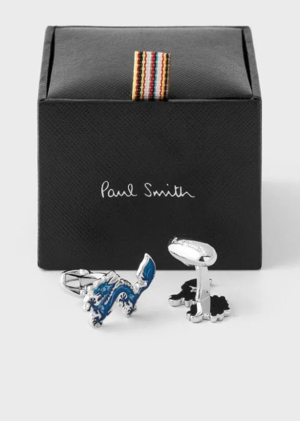 Paul Smith Cufflinks 039Year Of The Dragon039 Cufflinks Blue 8211 Mens