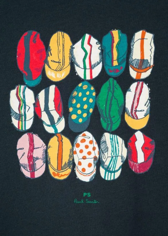 Paul Smith Cycling 039Cycling Caps039 TShirt Navy 8211 Mens