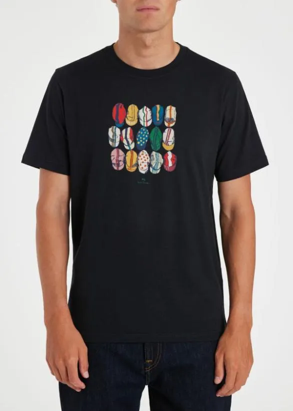Paul Smith Cycling 039Cycling Caps039 TShirt Navy 8211 Mens