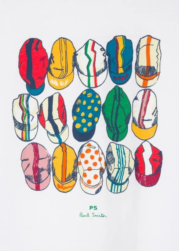 Paul Smith Cycling 039Cycling Caps039 TShirt White 8211 Mens