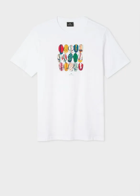 Paul Smith Cycling 039Cycling Caps039 TShirt White 8211 Mens