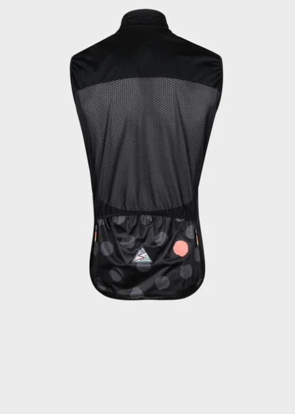 Paul Smith Cycling Cycling Gilet With Polka Dot Back Panel Black 8211 Mens