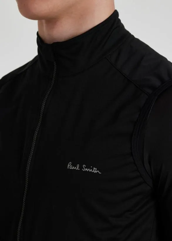 Paul Smith Cycling Cycling Gilet With Polka Dot Back Panel Black 8211 Mens
