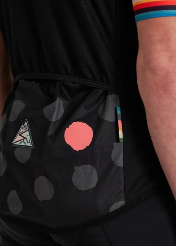 Paul Smith Cycling Cycling Gilet With Polka Dot Back Panel Black 8211 Mens