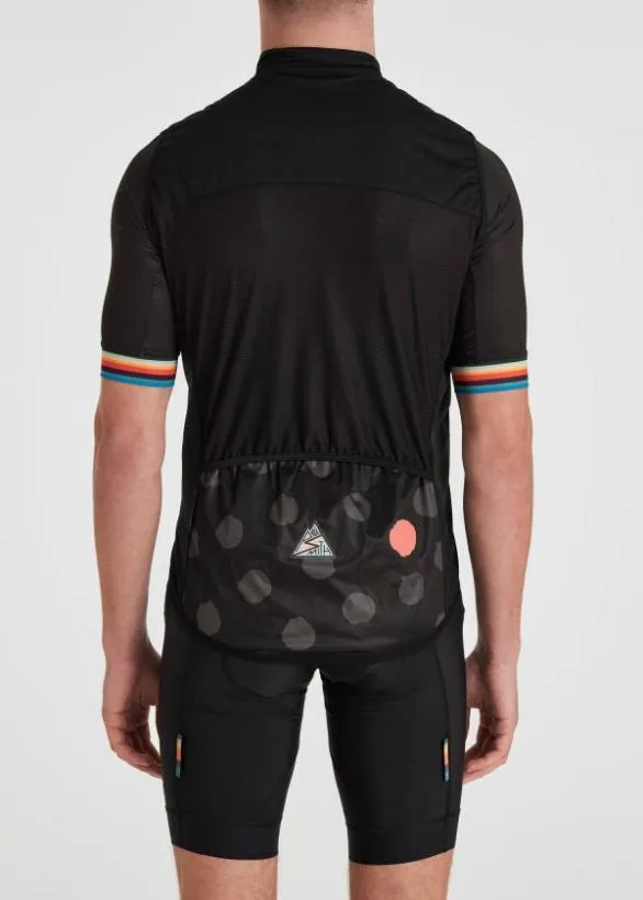Paul Smith Cycling Cycling Gilet With Polka Dot Back Panel Black 8211 Mens