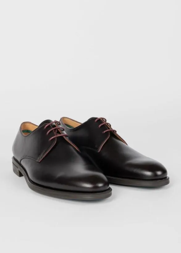 Paul Smith Derby Shoes Leather 039Bayard039 Derby Shoes Dark Brown 8211 Mens