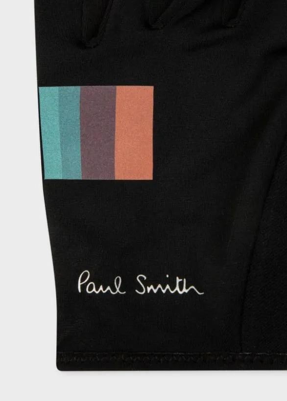 Paul Smith Hats and Gloves 039Artist Stripe039 Cycling Gloves Black 8211 MensWomens