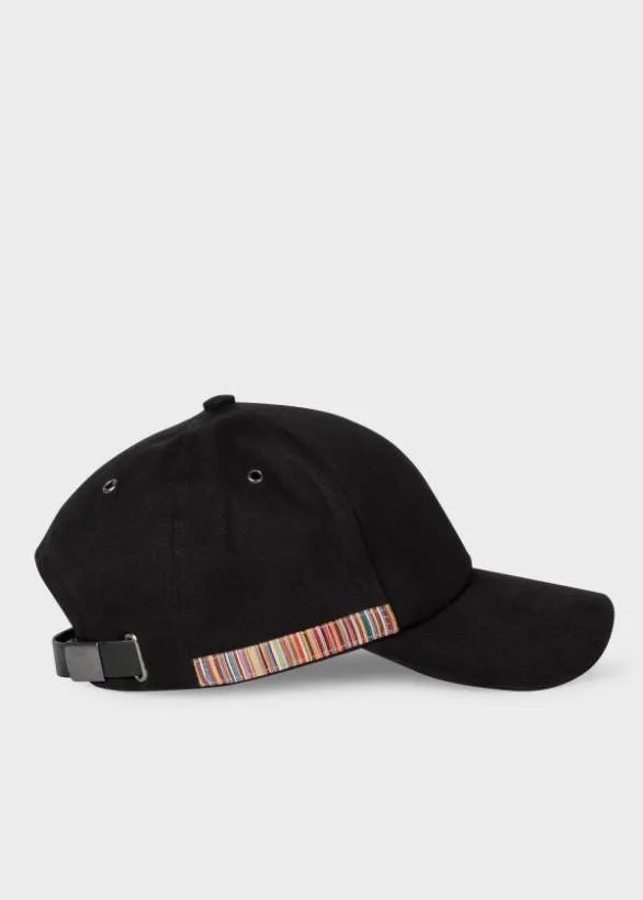 Paul Smith Hats and Gloves 039Signature Stripe039 Trim Baseball Cap Black 8211 Mens Paul Smith Hats and Gloves 039Signature Stripe039 Trim Baseball Cap Black 8211 Mens