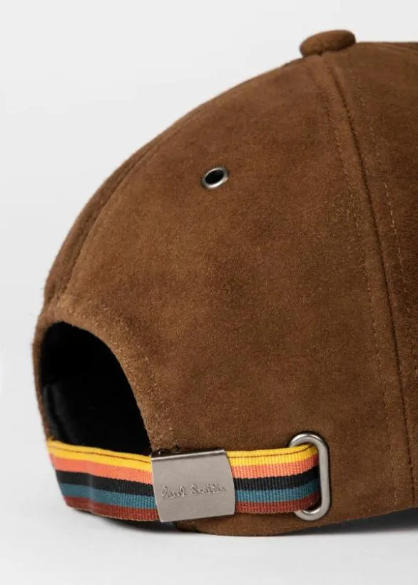 Paul Smith Hats and Gloves Suede Baseball Cap Brown 8211 Mens