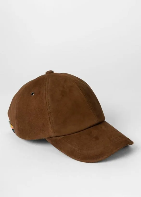 Paul Smith Hats and Gloves Suede Baseball Cap Brown 8211 Mens