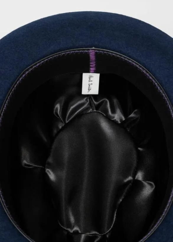 Paul Smith Hats and Gloves Wool Trilby Hat Navy 8211 Mens