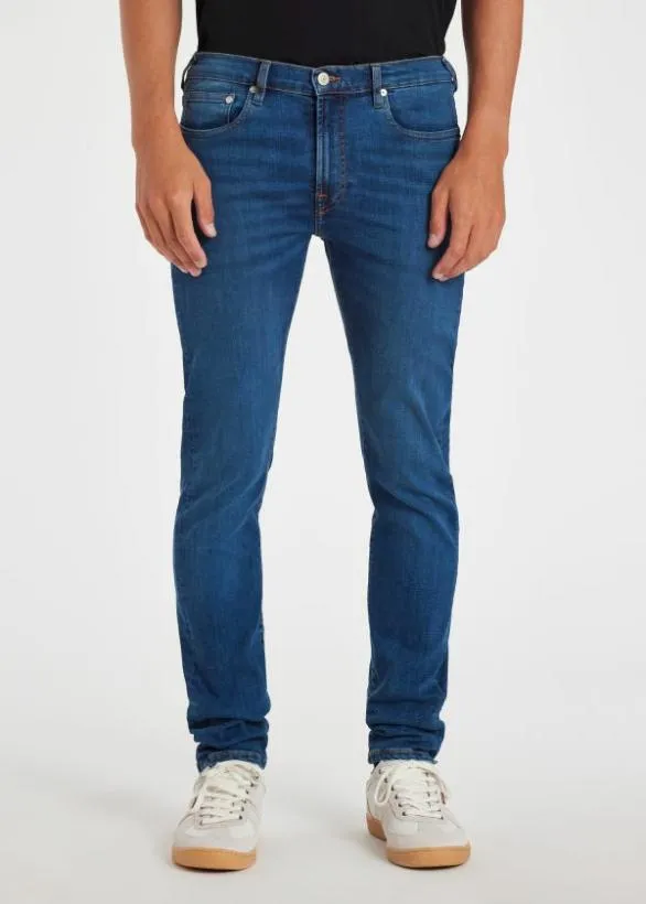 Paul Smith Jeans SlimFit 039Organic Reflex Stretch039 Jeans Mid Wash 8211 Mens