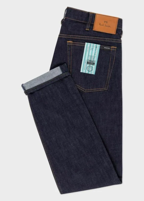 Paul Smith Jeans TaperedFit 039Crosshatch Stretch039 Jeans Indigo 8211 Mens
