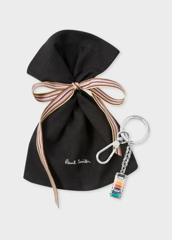 Paul Smith Jewellery and Keyrings Artist Stripe 039Mini039 Keyring Multicolour 8211 Mens