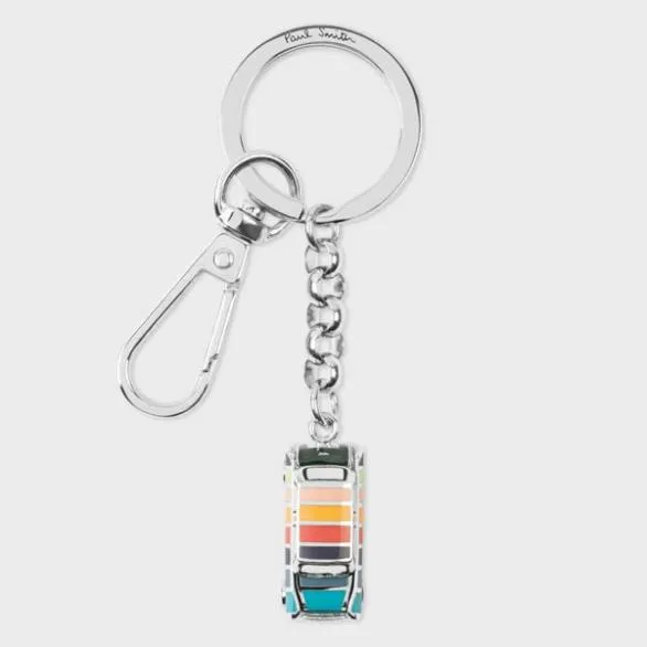 Paul Smith Jewellery and Keyrings Artist Stripe 039Mini039 Keyring Multicolour 8211 Mens