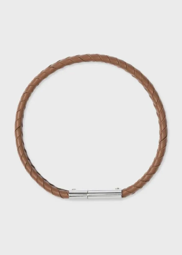 Paul Smith Jewellery and Keyrings TwoTone Braided Leather Bracelet Brown 8211 Mens Paul Smith Jewellery and Keyrings TwoTone Braided Leather Bracelet Brown 8211 Mens