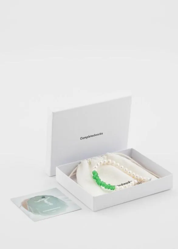 Paul Smith Jewellery Pearl and Glass Bead Bracelet By Completedworks White And Green 8211 Womens