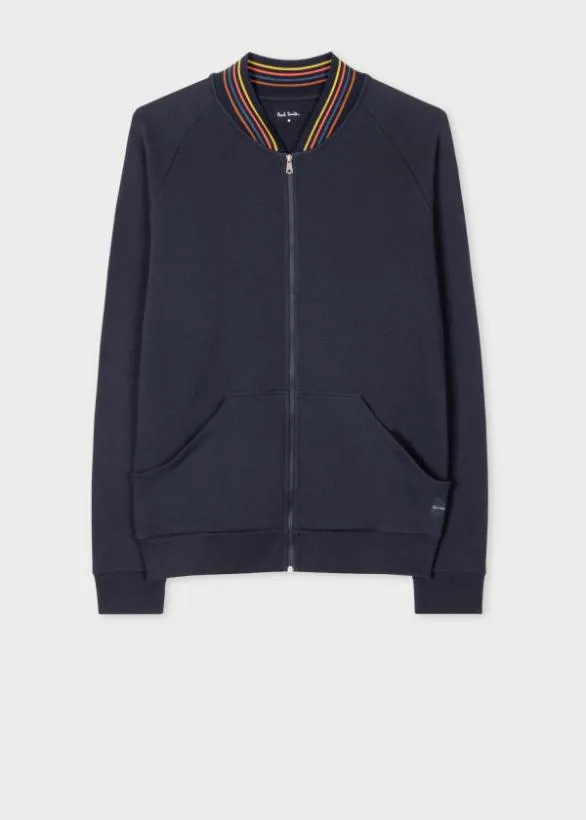 Paul Smith Loungewear 039Artist Stripe039 Zip Lounge Top Navy 8211 Mens