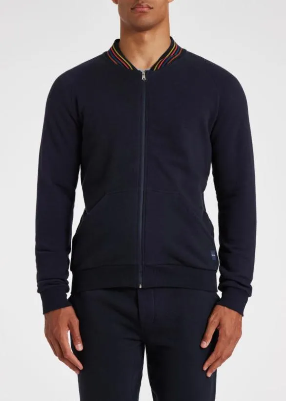Paul Smith Loungewear 039Artist Stripe039 Zip Lounge Top Navy 8211 Mens