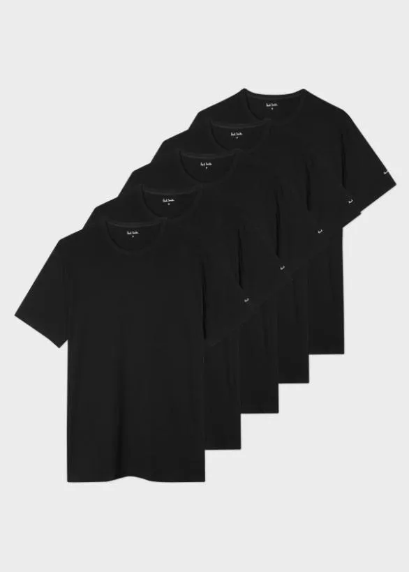 Paul Smith Loungewear Cotton Lounge TShirts Five Pack Black 8211 Mens