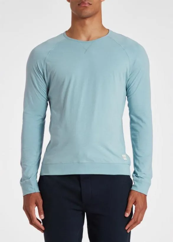 Paul Smith Loungewear Jersey Cotton LongSleeve Lounge Top Light Blue 8211 Mens