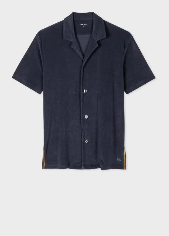 Paul Smith Loungewear Towelling Lounge Shirt Navy 8211 Mens