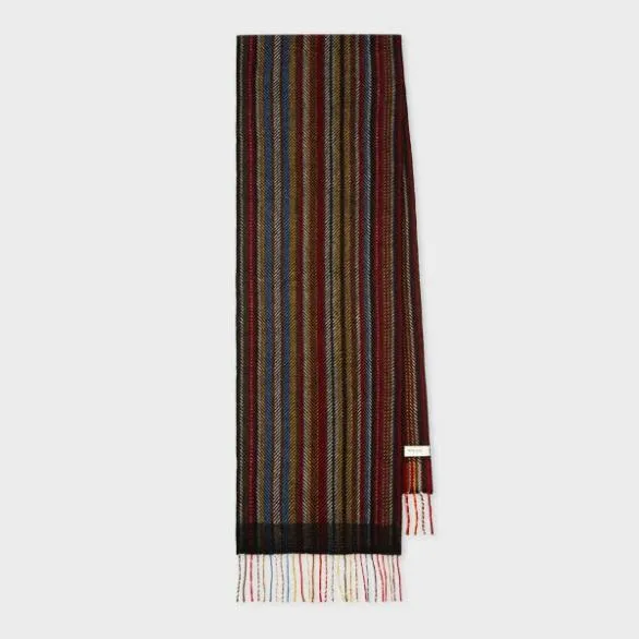 Paul Smith Monogrammed Gifts 039Signature Stripe039 Herringbone WoolCashmere Scarf Signature Stripe 8211 Mens Paul Smith Monogrammed Gifts 039Signature Stripe039 Herringbone WoolCashmere Scarf Signature Stripe 8211 Mens
