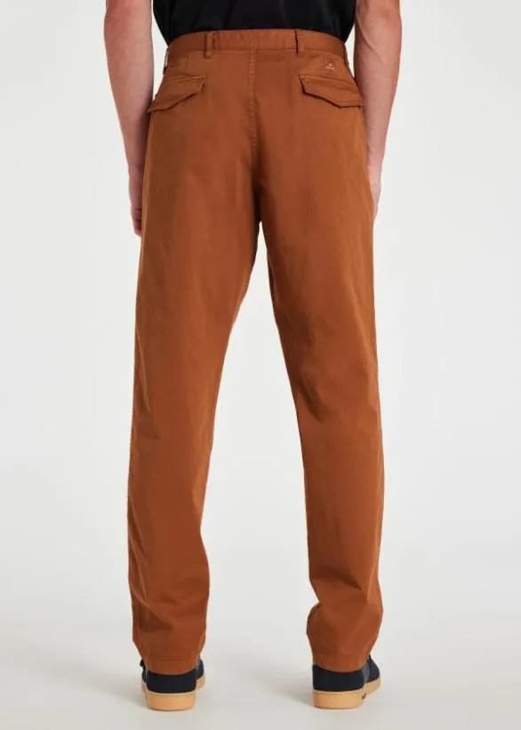 Paul Smith Pants Acorn StretchCotton Chinos Brown 8211 Mens