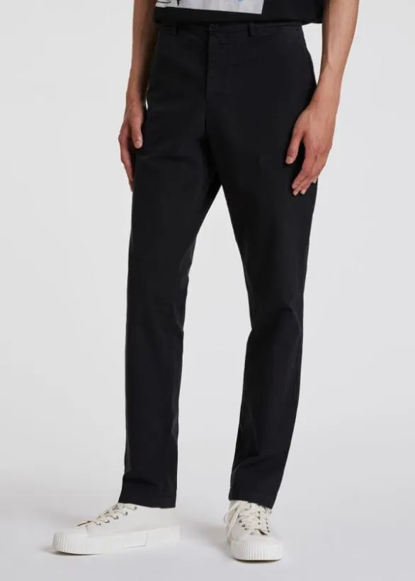 Paul Smith Pants MidFit 039Broad Stripe Zebra039 Chinos Black 8211 Mens