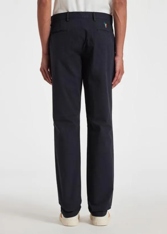 Paul Smith Pants MidFit 039Broad Stripe Zebra039 Chinos Navy 8211 Mens