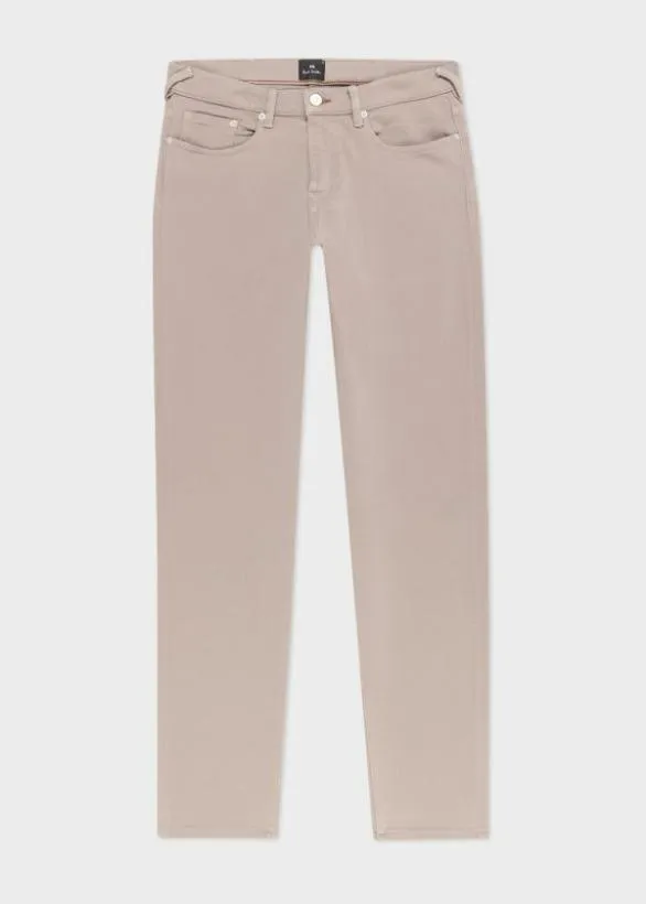 Paul Smith Pants TaperedFit GarmentDyed Jeans Taupe 8211 Mens