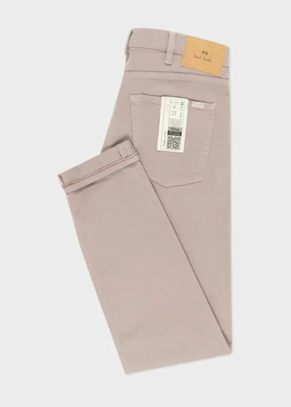 Paul Smith Pants TaperedFit GarmentDyed Jeans Taupe 8211 Mens
