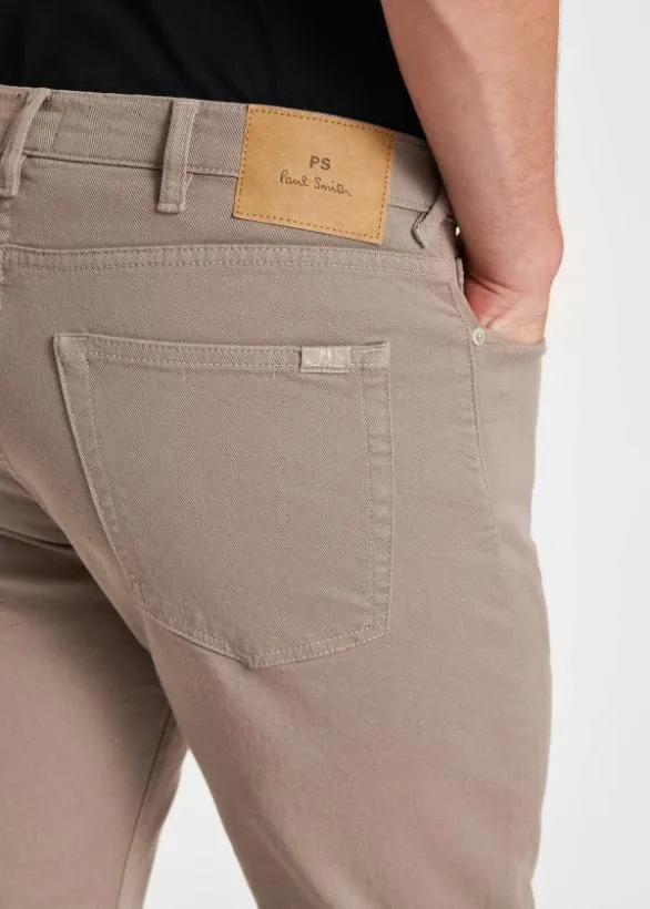 Paul Smith Pants TaperedFit GarmentDyed Jeans Taupe 8211 Mens