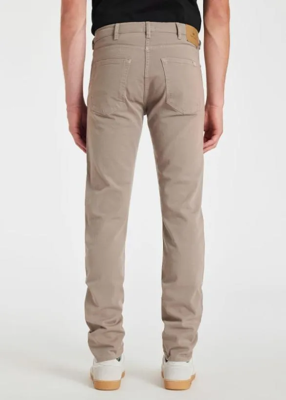 Paul Smith Pants TaperedFit GarmentDyed Jeans Taupe 8211 Mens