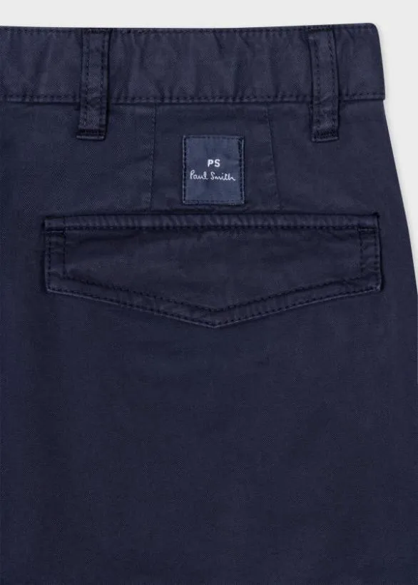 Paul Smith Pants TaperedFit StretchCotton Chinos Navy 8211 Mens