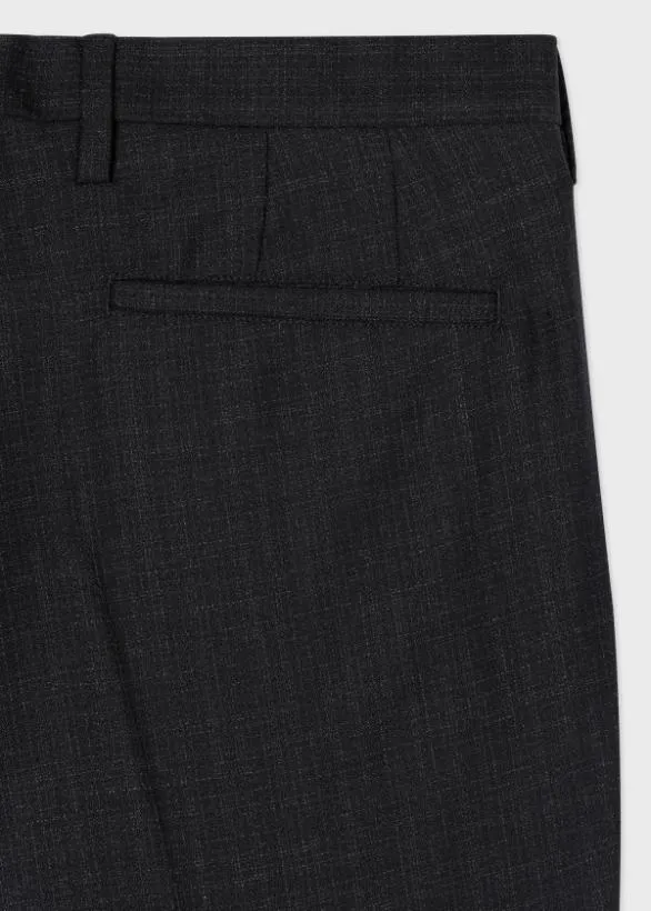 Paul Smith Pants Wool Check Pants Black 8211 Mens