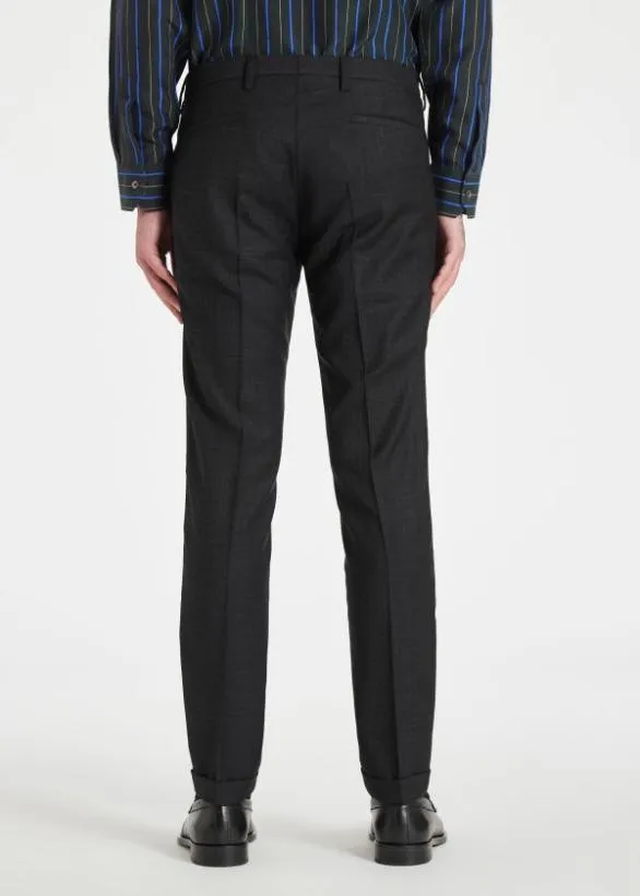 Paul Smith Pants Wool Check Pants Black 8211 Mens