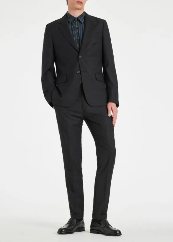Paul Smith Pants Wool Check Pants Black 8211 Mens