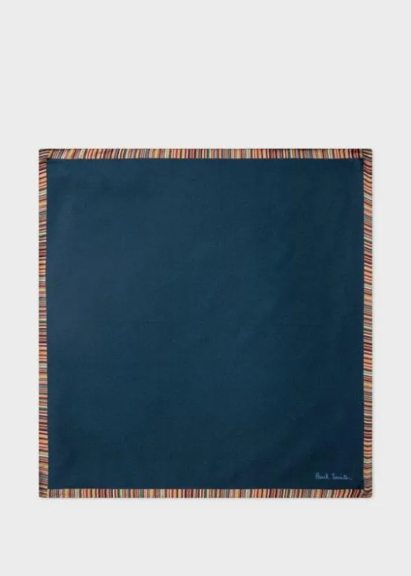 Paul Smith Pocket Squares 039Signature Stripe039 Silk Pocket Square Navy 8211 Mens Paul Smith Pocket Squares 039Signature Stripe039 Silk Pocket Square Navy 8211 Mens