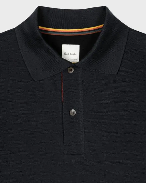 Paul Smith Polo Shirts 039Artist Stripe039 Placket Polo Shirt Navy 8211 Mens