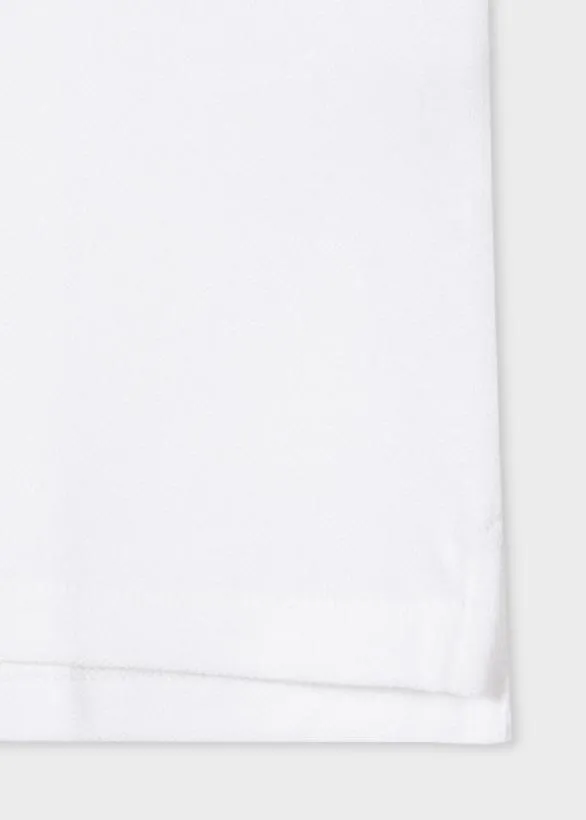 Paul Smith Polo Shirts CottonPiquu00e9 Zebra Polo Shirt White 8211 Mens