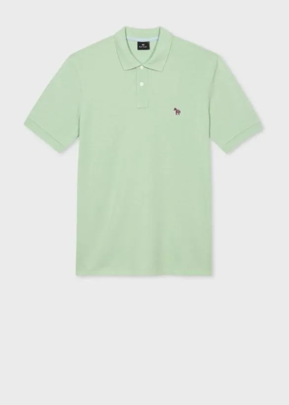 Paul Smith Polo Shirts Organic Cotton Zebra Polo Shirt Pistachio 8211 Mens