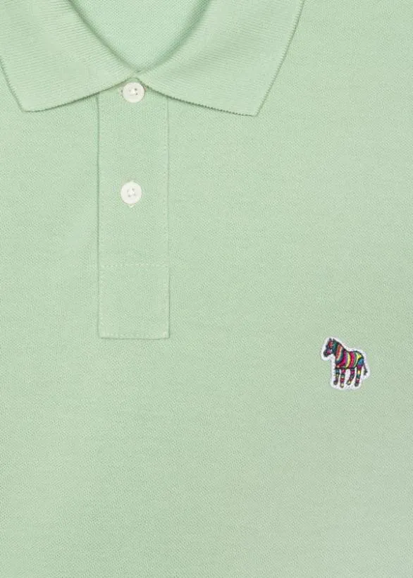 Paul Smith Polo Shirts Organic Cotton Zebra Polo Shirt Pistachio 8211 Mens