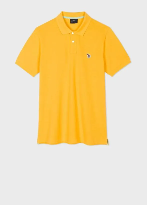Paul Smith Polo Shirts Organic Cotton Zebra Polo Shirt Yellow 8211 Mens