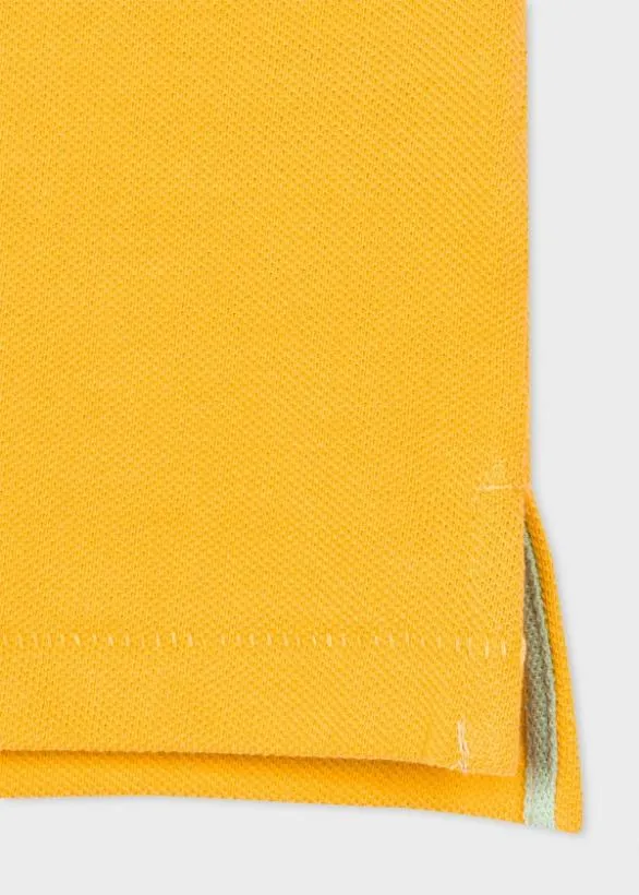 Paul Smith Polo Shirts Organic Cotton Zebra Polo Shirt Yellow 8211 Mens